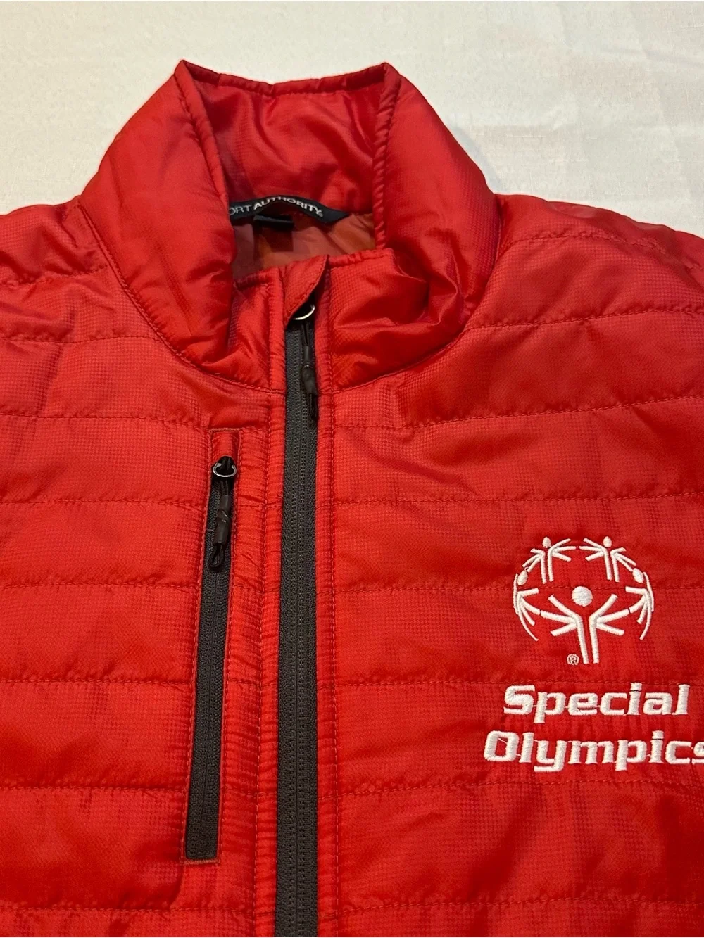Port Authority Special Olympics Quilted Jacket Red Medium